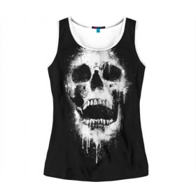 Женская майка 3D Evil Skull: в Ухте, 100% полиэстер | круглая горловина, прямой силуэт, длина до линии бедра | bone | dark | death | evil | hipster | skelet | skull | кости | скелет | темнота | хипстер | череп