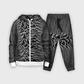 Детский костюм 3D с принтом Joy Division. Unknown Pleasures в Ухте,  |  | Тематика изображения на принте: joy division | альбом | волны | горы | линии | обложка | панк | рок