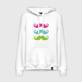 Женская толстовка хлопок Разноцветные усы: в Ухте, френч-терри, мягкий теплый начес внутри (100% хлопок) | карман-кенгуру, эластичные манжеты и нижняя кромка, капюшон с подкладом и шнурком |