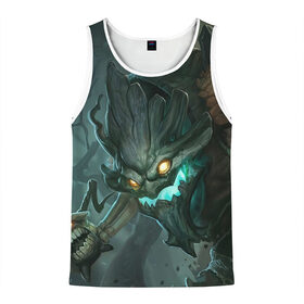 Мужская майка 3D с принтом Маокай в Ухте, 100% полиэстер | круглая горловина, приталенный силуэт, длина до линии бедра. Пройма и горловина окантованы тонкой бейкой | Тематика изображения на принте: league of legends | lol | maokai | лига легенд | лол | маокай