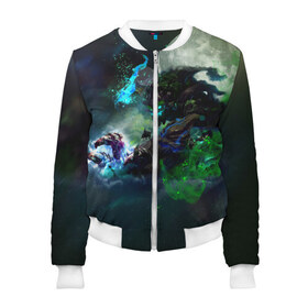 Женский бомбер 3D Moon: в Ухте, 100% полиэстер | застегивается на молнию, по бокам два кармана без застежек, мягкие манжеты, по низу бомбера и на воротнике — эластичная резинка | league of legends | lol | maokai | лига легенд | лол | маокай