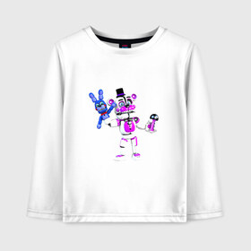 Детский лонгслив хлопок с принтом Funtime Freddy в Ухте, 100% хлопок | круглый вырез горловины, полуприлегающий силуэт, длина до линии бедер | Тематика изображения на принте: five nights at freddys: sister location