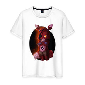 Мужская футболка хлопок с принтом Foxy в Ухте, 100% хлопок | прямой крой, круглый вырез горловины, длина до линии бедер, слегка спущенное плечо. | Тематика изображения на принте: five nights at freddys: sister location | foxy