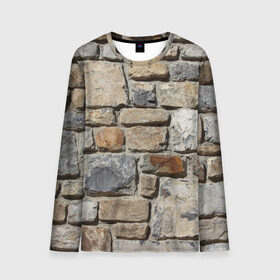 Мужской лонгслив 3D Старый замок: в Ухте, 100% полиэстер | длинные рукава, круглый вырез горловины, полуприлегающий силуэт | замок | игра | кирпич | пейнтбол | стена | страйкбол | укрытие