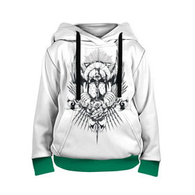 Детская толстовка 3D с принтом Рыцарь тьмы в Ухте, 100% полиэстер | двухслойный капюшон со шнурком для регулировки, мягкие манжеты на рукавах и по низу толстовки, спереди карман-кенгуру с мягким внутренним слоем | ад | арт | дьявол | монстр | праздник | традиция | узор | череп