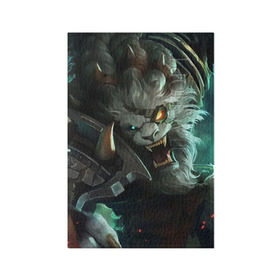 Обложка для паспорта матовая кожа с принтом Ренгар в Ухте, натуральная матовая кожа | размер 19,3 х 13,7 см; прозрачные пластиковые крепления | league of legends | lol | rengar | лига легенд | лол | ренгар | тигр