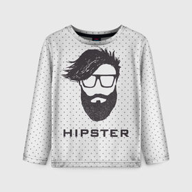 Детский лонгслив 3D с принтом Hipster в Ухте, 100% полиэстер | длинные рукава, круглый вырез горловины, полуприлегающий силуэт
 | hair | hipster | man | волосы | мужчина | парень | прическа | хипстер