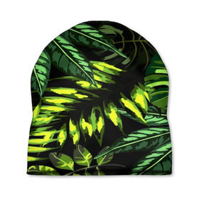 Шапка 3D Листья: в Ухте, 100% полиэстер | универсальный размер, печать по всей поверхности изделия | зеленый | листва | паттерн