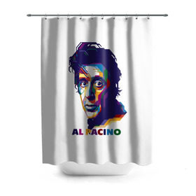Штора 3D для ванной с принтом Al Pacino в Ухте, 100% полиэстер | плотность материала — 100 г/м2. Стандартный размер — 146 см х 180 см. По верхнему краю — пластиковые люверсы для креплений. В комплекте 10 пластиковых колец | актёр | аль пачино | артист | звезда | кино | киноактёр | кинозвезда | кинофильм | роль
