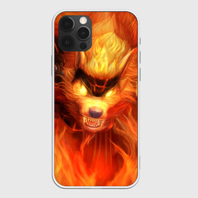 Чехол для iPhone 12 Pro с принтом Fire Wolf в Ухте, силикон | область печати: задняя сторона чехла, без боковых панелей | Тематика изображения на принте: league of legends | lol | warwick | wolf | варвик | волк | лига легенд | лол