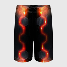 Детские спортивные шорты 3D с принтом Luxury style by VPPDGryphon в Ухте,  100% полиэстер
 | пояс оформлен широкой мягкой резинкой, ткань тянется
 | vppdgryphon | абстракция | геометрия | игра | красивая | красота | полосы | соты | текстура | эксклюзив