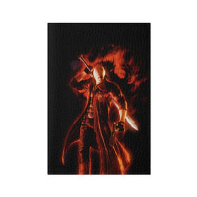 Обложка для паспорта матовая кожа с принтом Devil May Cry в Ухте, натуральная матовая кожа | размер 19,3 х 13,7 см; прозрачные пластиковые крепления | devil | данте | дьявол | слэшер