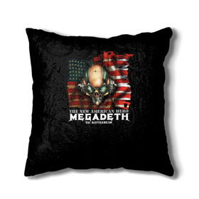 Подушка 3D с принтом Megadeth #3 в Ухте, наволочка – 100% полиэстер, наполнитель – холлофайбер (легкий наполнитель, не вызывает аллергию). | состоит из подушки и наволочки. Наволочка на молнии, легко снимается для стирки | dave | megadeth | metal | mustaine | rattlehead | rock | thrash | vic | дейв | мастейн | мегадез | мегадет | мегедес | метал | рок | треш