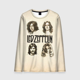 Мужской лонгслив 3D с принтом Led Zeppelin 1 в Ухте, 100% полиэстер | длинные рукава, круглый вырез горловины, полуприлегающий силуэт | led zeppelin | лед зеппелин | роберт плант