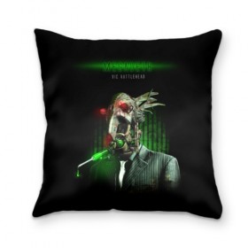 Подушка 3D с принтом Megadeth в Ухте, наволочка – 100% полиэстер, наполнитель – холлофайбер (легкий наполнитель, не вызывает аллергию). | состоит из подушки и наволочки. Наволочка на молнии, легко снимается для стирки | 