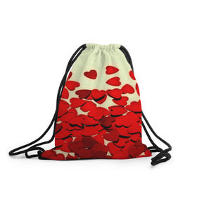 Рюкзак-мешок 3D с принтом valentine`s day в Ухте, 100% полиэстер | плотность ткани — 200 г/м2, размер — 35 х 45 см; лямки — толстые шнурки, застежка на шнуровке, без карманов и подкладки | 14 февраля | valentines day | день влюбленных | игрушка | любовь | сердечки | сердце