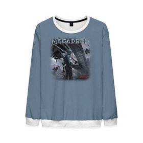 Мужской свитшот 3D с принтом Dystopia в Ухте, 100% полиэстер с мягким внутренним слоем | круглый вырез горловины, мягкая резинка на манжетах и поясе, свободная посадка по фигуре | Тематика изображения на принте: dave | dystopia | megadeth | metal | mustaine | rattlehead | rock | thrash | vic | дейв | мастейн | мегадет | метал | рок | треш