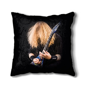 Подушка 3D с принтом Dave Mustaine в Ухте, наволочка – 100% полиэстер, наполнитель – холлофайбер (легкий наполнитель, не вызывает аллергию). | состоит из подушки и наволочки. Наволочка на молнии, легко снимается для стирки | dave | megadeth | metal | mustaine | rattlehead | rock | thrash | vic | дейв | мастейн | мегадет | метал | рок | треш