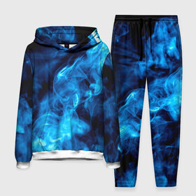 Мужской костюм 3D (с толстовкой) с принтом Smoke в Ухте,  |  | Тематика изображения на принте: дым | огонь | пламя | синий