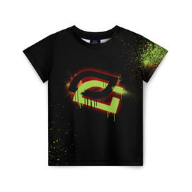 Детская футболка 3D с принтом cs:go - OpTic gaming (Black collection) в Ухте, 100% гипоаллергенный полиэфир | прямой крой, круглый вырез горловины, длина до линии бедер, чуть спущенное плечо, ткань немного тянется | csgo | optic | ксго | оптик