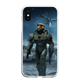 Чехол для iPhone XS Max матовый Halo: в Ухте, Силикон | Область печати: задняя сторона чехла, без боковых панелей | halo | wars | автоматы | воители | доспехи | игры | техника фэнтези | трое 3 | фэнтези