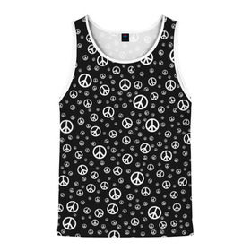 Мужская майка 3D с принтом Peace Symbol в Ухте, 100% полиэстер | круглая горловина, приталенный силуэт, длина до линии бедра. Пройма и горловина окантованы тонкой бейкой | Тематика изображения на принте: love | peace | symbol | знак | любовь | мир | пацифик | пацифика | сигнал | символ | хиппи