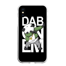 Чехол для iPhone XS Max матовый Panda dab: в Ухте, Силикон | Область печати: задняя сторона чехла, без боковых панелей | dab | dab n dance | dab on em | panda dab | дэб