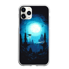 Чехол для iPhone 11 Pro Max матовый с принтом Фантастический пейзаж в Ухте, Силикон |  | вид | космос | красиво | ночь | пейзаж | планета. | фантастика
