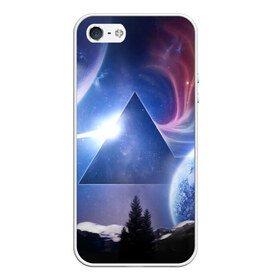 Чехол для iPhone 5/5S матовый с принтом SPACE в Ухте, Силикон | Область печати: задняя сторона чехла, без боковых панелей | pink floyd | rock | пинк флоид | рок