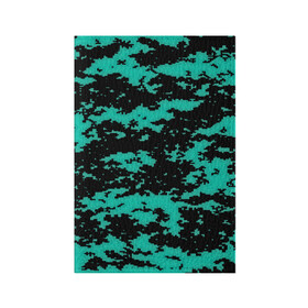 Обложка для паспорта матовая кожа Пиксели: в Ухте, натуральная матовая кожа | размер 19,3 х 13,7 см; прозрачные пластиковые крепления | зеленый | пиксельный