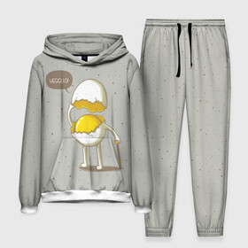 Мужской костюм 3D (с толстовкой) с принтом Яйцо приветствует в Ухте,  |  | Тематика изображения на принте: cook | eat | egg | food | funny | hello | smile | еда | кухня | повар | привет | прикол | смайл | улыбка | яйцо