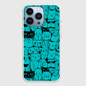 Чехол для iPhone 13 Pro с принтом Котейки 4 в Ухте,  |  | котейки | коты | кошки