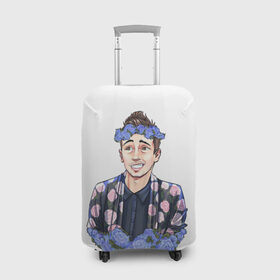 Чехол для чемодана 3D с принтом Blue в Ухте, 86% полиэфир, 14% спандекс | двустороннее нанесение принта, прорези для ручек и колес | 21 pilots | 21 пилот