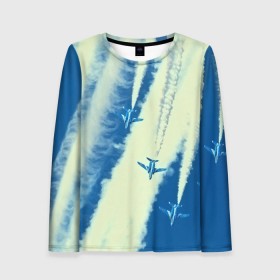 Женский лонгслив 3D с принтом Kawasaki в Ухте, 100% полиэстер | длинные рукава, круглый вырез горловины, полуприлегающий силуэт | aircraft | airplane | craft | crate | kite | machine | plane | ship | vessel | искусство | мастерство | ремесло | самолет | самолеты | судно | умение