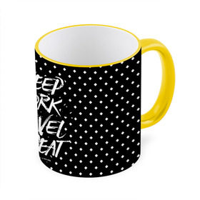 Кружка 3D с принтом Sleep Work Travel Repeat в Ухте, керамика | ёмкость 330 мл | adventure | city | country | nature | repeat | sleep | tourism | travel | work | город | повторить | поездка | приключение | природа | работа | сон | страна | туризм | турист