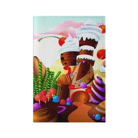 Мужская футболка 3D Candy Town: в Ухте, натуральная матовая кожа | размер 19,3 х 13,7 см; прозрачные пластиковые крепления | конфеты | пирожные | сладости | яркий
