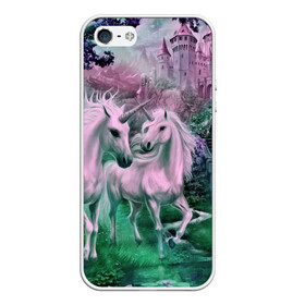 Чехол для iPhone 5/5S матовый с принтом Единорог в Ухте, Силикон | Область печати: задняя сторона чехла, без боковых панелей | единорог | лошадь | сказка | фантастика