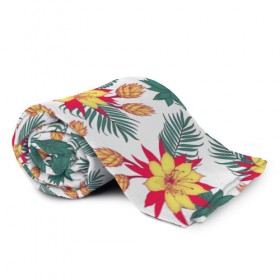 Плед 3D Tropical Pattern: в Ухте, 100% полиэстер | закругленные углы, все края обработаны. Ткань не мнется и не растягивается | flower | поле | тропики | тропический | цветочки | цветы