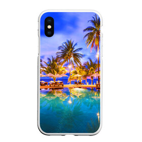 Чехол для iPhone XS Max матовый с принтом Таиланд в Ухте, Силикон | Область печати: задняя сторона чехла, без боковых панелей | clouds | pool | reflection | sea | sky | sunset | thailand | tourism | trees | water | бассейн | вода | закат | море | небо | облака | отражение | пальмы | таиланд | туризм
