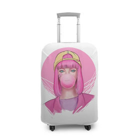 Чехол для чемодана 3D с принтом Bubble Gum в Ухте, 86% полиэфир, 14% спандекс | двустороннее нанесение принта, прорези для ручек и колес | angel | pop | sia | ангел | поп | сиа