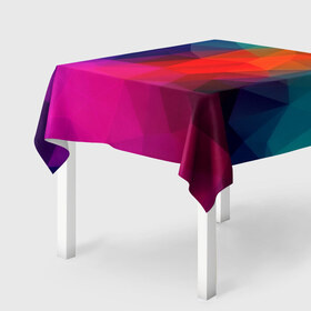 Скатерть 3D с принтом Abstraction в Ухте, 100% полиэстер (ткань не мнется и не растягивается) | Размер: 150*150 см | абстракция | бумага | геометрия | грани | изгиб | линии | оптические | полигоны | полосы | постель | розовый | сочетания | текстура | треугольники