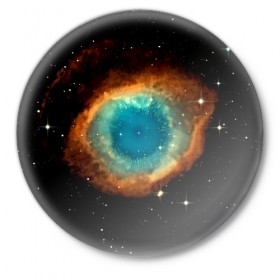 Значок Вселенная: в Ухте,  металл | круглая форма, металлическая застежка в виде булавки | туманность