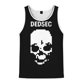Мужская майка 3D Череп Dedsec: в Ухте, 100% полиэстер | круглая горловина, приталенный силуэт, длина до линии бедра. Пройма и горловина окантованы тонкой бейкой | dedsec | skull | watch dogs | watch dogs 2 | watch_dogs | watch_dogs 2 | дедсек | дэдсек | череп
