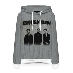Женская толстовка 3D с принтом Green Day 7 в Ухте, 100% полиэстер  | двухслойный капюшон со шнурком для регулировки, мягкие манжеты на рукавах и по низу толстовки, спереди карман-кенгуру с мягким внутренним слоем. | american idiot | green day | грин дей | грин дэй