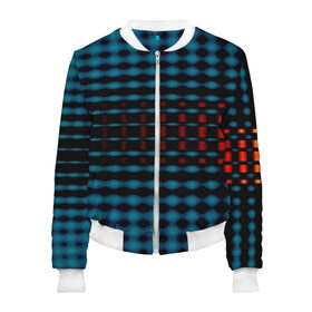 Женский бомбер 3D focal spot: в Ухте, 100% полиэстер | застегивается на молнию, по бокам два кармана без застежек, мягкие манжеты, по низу бомбера и на воротнике — эластичная резинка | dot | pattern | point | абстракция | точки | узоры