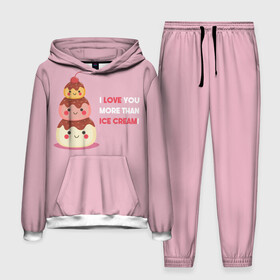 Мужской костюм 3D (с толстовкой) с принтом Love в Ухте,  |  | food | ice cream | love | вкусно | еда | мороженое