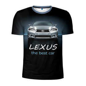 Мужская футболка 3D спортивная с принтом Lexus the best car в Ухте, 100% полиэстер с улучшенными характеристиками | приталенный силуэт, круглая горловина, широкие плечи, сужается к линии бедра | Тематика изображения на принте: auto | авто | автомобиль | водитель | гиперкар | лексус | машина | суперкар | тачка