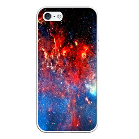 Чехол для iPhone 5/5S матовый с принтом Млечный путь в Ухте, Силикон | Область печати: задняя сторона чехла, без боковых панелей | nebula | звезды | созвездие | туманность