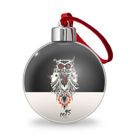 Ёлочный шар с принтом Owl в Ухте, Пластик | Диаметр: 77 мм | three days grace