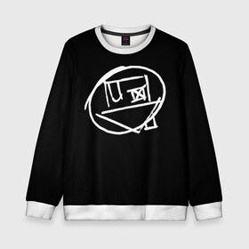 Детский свитшот 3D с принтом Logo в Ухте, 100% полиэстер | свободная посадка, прямой крой, мягкая тканевая резинка на рукавах и понизу свитшота | Тематика изображения на принте: art | logo | music | the neighbourhood | лого | музыка | поп | рок